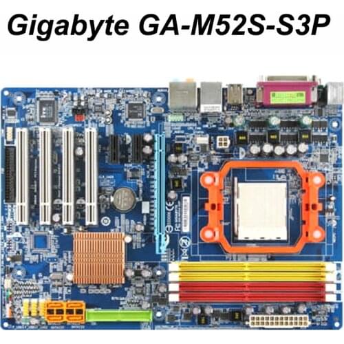 For Gigabyte GA-M52S-S3P Desktop Motherboard nVIDIA nForce 520 Socket AM2 DDR2 SATA II M52S-S3P ATX Motherboard