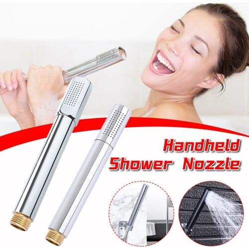 Copper Shower Nozzle Shower Head Rainfall, Bathroom Handheld Shower Head Set Chrome Plated, Square Detachable Shower Bar