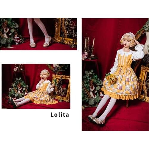 Sweet Printed Lolita Long Stockings Cute Mori Girl Thigh High Tights B304
