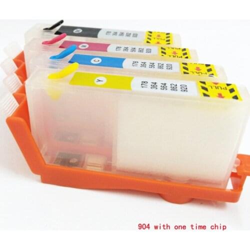 Vilaxh 904 Refillable Ink Cartridge Replacement For HP 904 xl OfficeJet 6950 OfficeJet Pro 6960 printer With one time chip