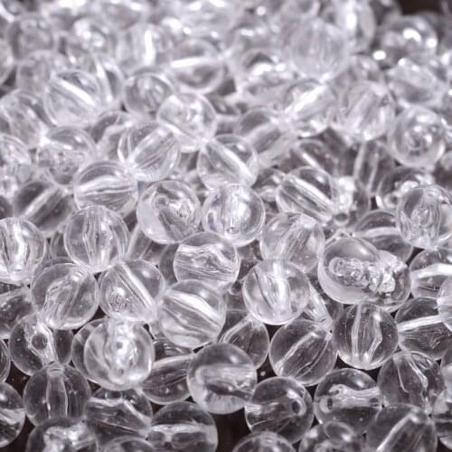 4-16mm/10-200pcs Hot Sell Acrylic Beads With Hole Transparent Round Shape Loose Spacer Beads For Jewelry Makeing Diy Handmade