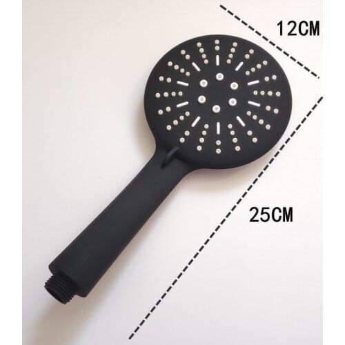 New Toilet Pressurized Handheld Adjustable Shower Black Shower Nozzle Detachable Anti-blocking Universal Interface Top H8137