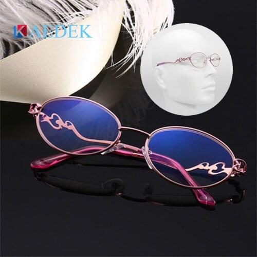 KAEDEK Women Anti-Blu-Ray computer light Reading Glasses Clear Lens 2019Presbyopic Eyeglasses Diopter Fashion design+1 1.5 2 3