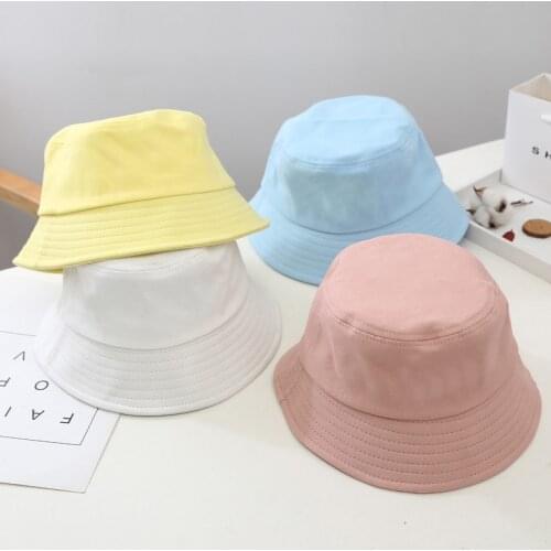 New Cotton Cute Bucket Sun Hat Childrens Hip-hop Outdoor Travel Hat Beach Sun Protection Fishing Panama Sun Hat