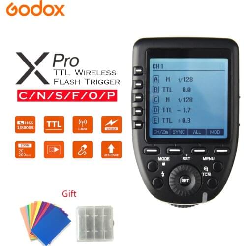 Godox Xpro Series Flash Trigger Transmitter Xpro-C/N/S/F/O/P For Canon Nikon Sony Olympus Panasonic Fuji Pentax Camera