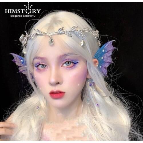 Himstory Vintage Crown Tiara Women Waterdrop Frontlet Headband Bridal Hair Accessories Mens Crown Wedding New Year Gift