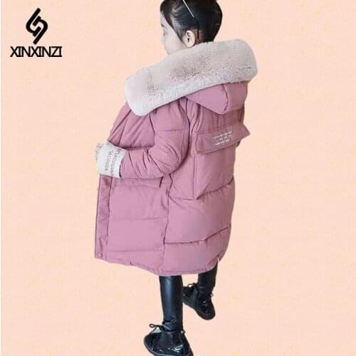 2021 Russian Winter Down Jacket For Girls Waterproof Shiny Warm Girls Winter Coat 5-12Years Teenage Girl Parka Snowsuit