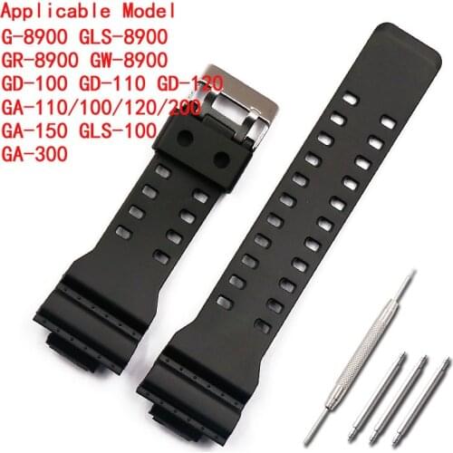 16mm rubber strap mens pin buckle sports waterproof silicone strap for Casio g-shock watch accessories female watch band