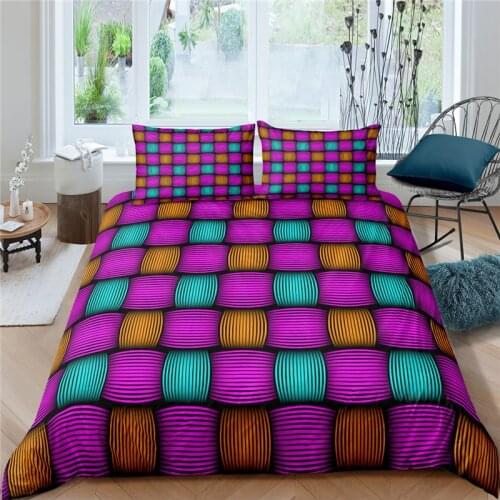 Luxury 3D Abstract Geometry Print Home Living Comfortable Duvet Cover Pillowcase Kid Bedding Set Queen and King EU/US/AU/UK Size