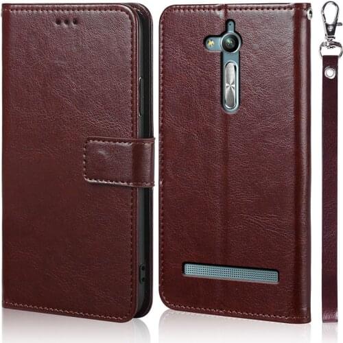 Luxury Leather Flip Book Case for Asus Zenfone GO ZB500KL ZB500KG X00AD Wallet Stand Case Phone Cover Bag
