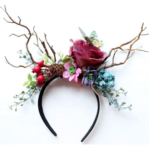 Adornos Navidad 2022 Natal Christmas Headband Hair Accessories Butterfly For Kids Adult Christmas Party Headband