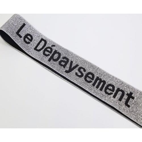 Mention silk letters Elastic bands for clothes 38MM Elastic ribbon DIY Sewing Accessories rubber band elastic bands for fit