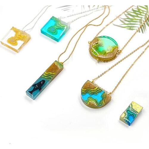 Mini Island Silicone Molds DIY Epoxy Resin Craft Jewelry Charms Cabochons Making Tools Mold UV Resin Art Coastline Pendant