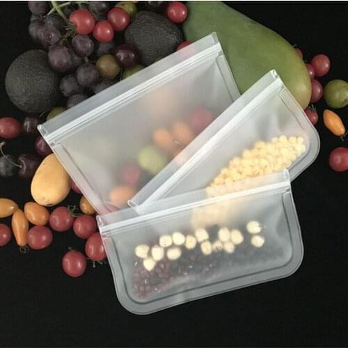 Silicone Food Storage Containers Leakproof Containers Reusable Stand Up Zip Shut Bag Cup Fresh Bag Food Storage Bag Fresh Wrap