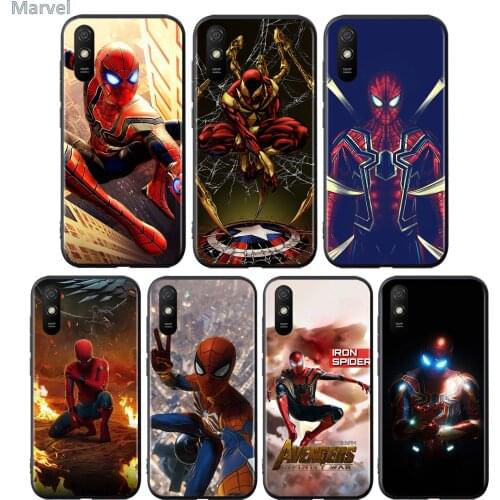 Iron Spider Avengers Silicone Cover For Xiaomi Redmi 9 9T 9C 8 7 6 Pro 9AT 9A 8A 7A 6A S2 5 5A 4X Plus Phone Case