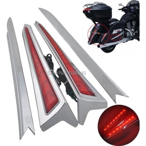 Chrome LED Saddlebag Extension Light Fit For Victory Cross Country Tour Magnum Hard-Ball 10-17