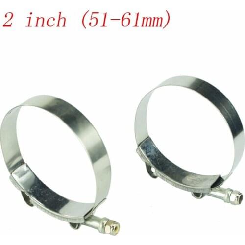 Universal 2" Inch Silicone Turbo Hose Coupler T Bolt Super Clamp Kit Exhaust pipes Turbo Downpipe Exhaust Clamp