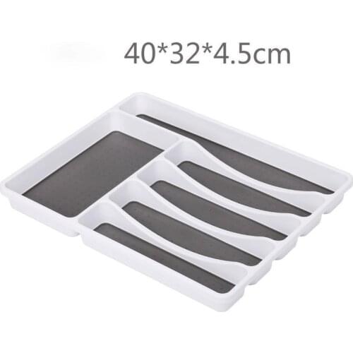 6 Compartments Cutlery Box Kitchen Drawer 6 Grid Single Storage Box Knife And Fork Separation Storage Box Kitchen Tableware Tray