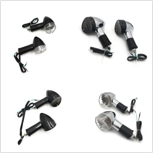 Aftermarket free shipping Motorcycle parts Bullet Turn Signals Amber Blinker Skull Light Indicator Universal For Harley davidson