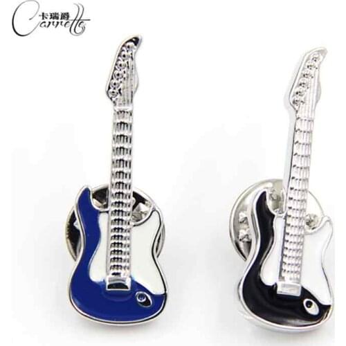 New spot fun guitar modeling badge pins two-color manufacturers custom men and women models brooch collar buckle