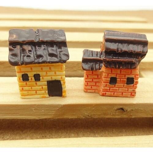 10pcs/lot resin solid simulation new Thatched house mix size crafts DIY dollhouse christmas Jewelry Making Findings