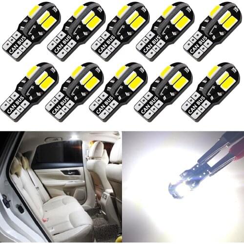 10x T10 W5W Car LED Canbus Bulb For VW Polo passat GOLF TIGUAN TOURAN PASSAT CC Interior Dome Light Reading Lights NO ERROR