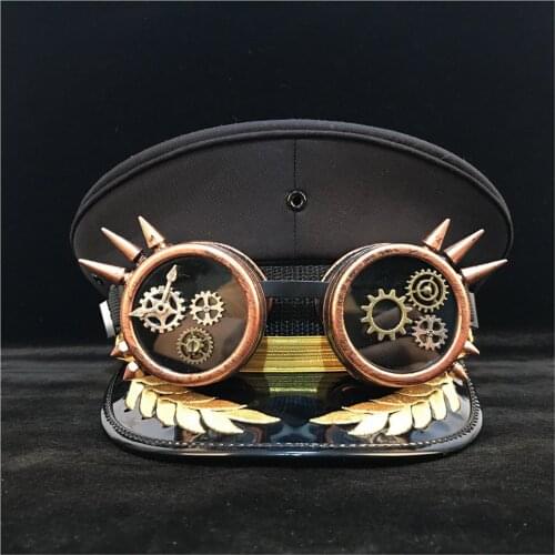 2019 Germany Officer Visor Cap Army Hat Cortical Military Hats Police Cap Cosplay Halloween Christmas Gift Size S M L XL XXL