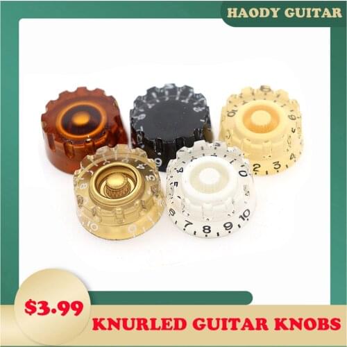 4pcs Guitar Gear Knobs Volume Tone Speed Control Knurled Knob for EPI LP lmport Guitar Bass Accessories