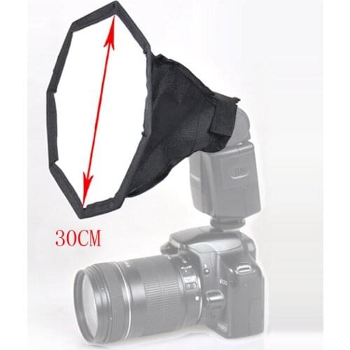 5pcs/lot 30cm Octagon Flash Diffuser Mini Softbox for Canon for Nikon Speedlite Photo Studio Accessories Soft Box with track