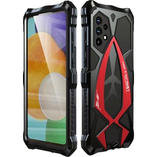 For Samsung Galaxy A72 A52 Case,LUPHIE Metal Armor Rosdster Phone Case 360 All Round Coverage Protection Cool Travelling Cover