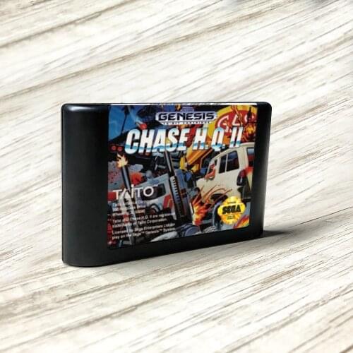 Chase H.Q. II - USA Label Flashkit MD Electroless Gold PCB Card for Sega Genesis Megadrive Video Game Console