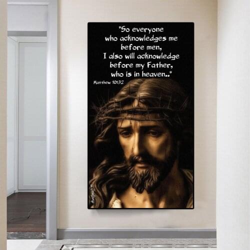 Figure Art Jesus Portrait Oil Paintings on The Wall Posters and Prints Wall Pictures for Living Room Home Wall Cuadros Decor