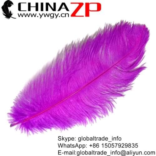 CHINAZP Factory 40~45cm(16~18inch) Length 100pcs/lot New Arrival Dyed Magenta Ostrich Feathers