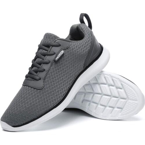 Classical Black Running Shoes for Men Lightweight Outdoor Walking Shoes Breathable Big Size Sport Shoes Mesh Casual Shoes