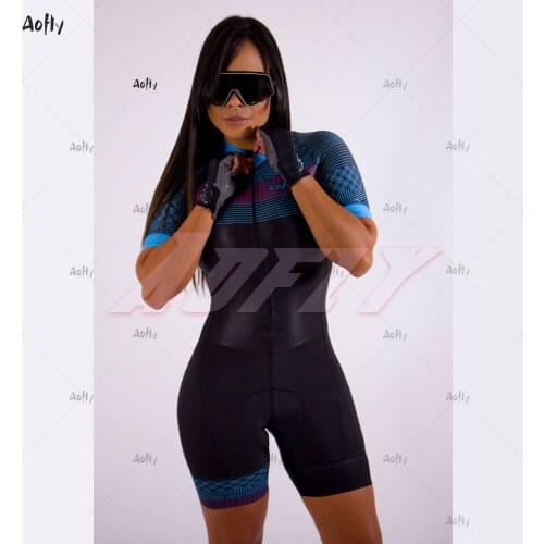 Kafitt New Pro Maillot Cycling Set Triathlon Suit Womens Cycling Jersey One Piece Jumpsuit Short sleeve Tights Running Swimwear