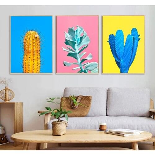 Cactus Art Plant Print Poster Wall Art Botanical Canvas Painting Wall Pictures for Living Room South Western Mexico Decoration