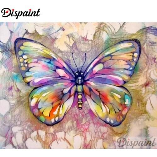 Dispaint Full Square/Round Drill 5D DIY Diamond Painting "Color butterfly"3D Embroidery Cross Stitch Home Decor Gift A11971