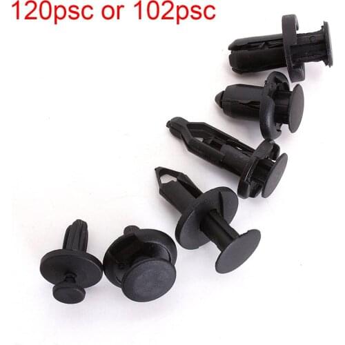 New 6.3mm 8mm 9mm 10mm Auto Fastener Clip Mixed Car Body Push Retainer Pin Rivet Bumper Door Trim Panel Retainer Fastener Kit