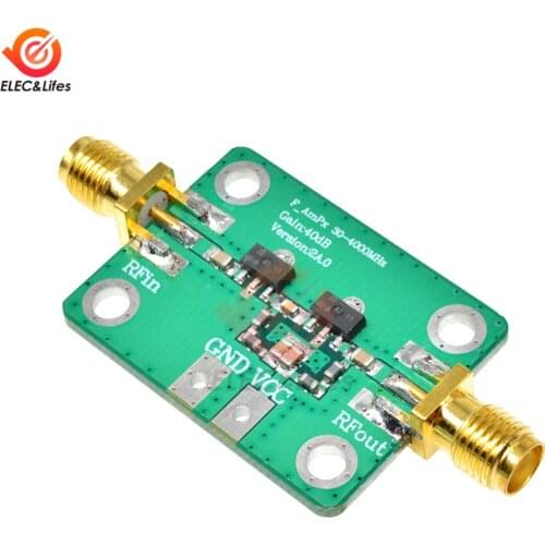 Low Noise Signal Receiver RF Amplifier Gain Module LNA Wideband 50-4000MHz 40dB Gain Broadband for FM radio TV signal amplifier