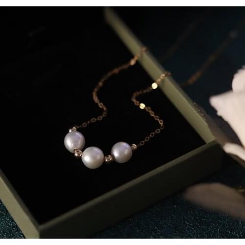 Simple Stainless Steel Chain Hanging Small Pearl Short Necklace For Woman Korean Fashion Jewelry Goth Girls Sexy Clavicle Chain