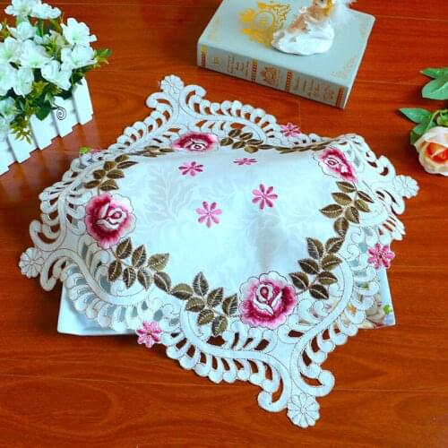 Variety Of European Pastoral Damask Fabric Hollow Embroidered Tablecloth Furniture Appliances Washing Machine Refrigerator Cover