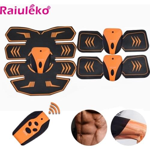 Smart EMS Body Trainer Electric Muscle Stimulator Wireless Abdomen ABS Stimulator Fitness Weight Loss Massager Charging / Remote