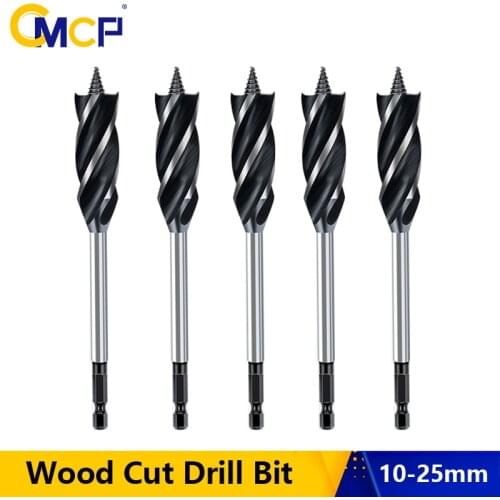 Wood Cut Drill Bit 1pcs Auger Carp10enter 6.35mm Hex Shank Drill Bit Set For Hole Opener Woodworking
