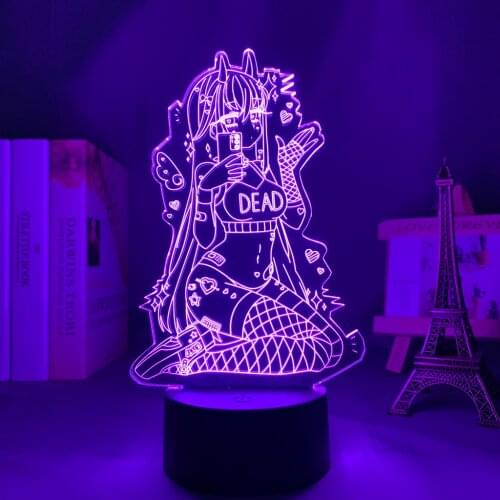 Darling In The Franxx Led Light Anime for Child Bedroom Decor Night Light Birthday Gift Room table Acrylic 3d Lamp Zero Two
