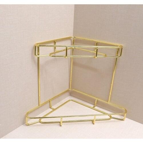 Triangle Cosmetic Storage Rack Corner Double-layer Shelf