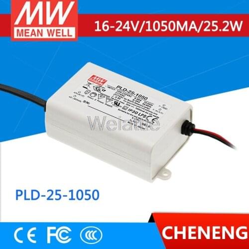 MEAN WELL original PLD-25-1050 24V 1050mA meanwell PLD-25 24V 25.2W Single Output LED Switching Power Supply