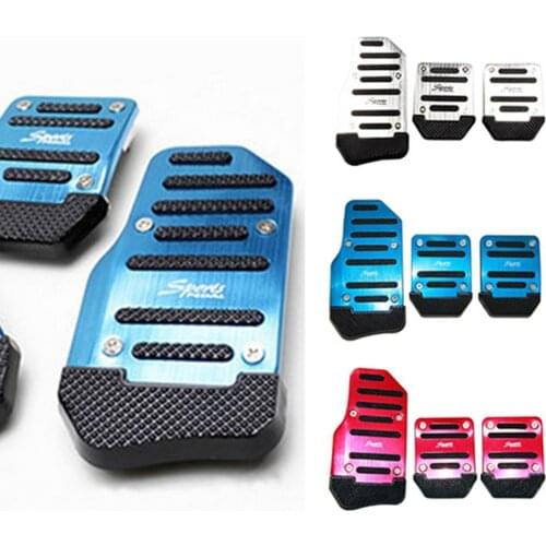 1Set Universal Aluminum Manual Transmission Car Non-slip Pedal Manual Car Brake Clutch Accelerator Alloy Antiskid Foot Tread