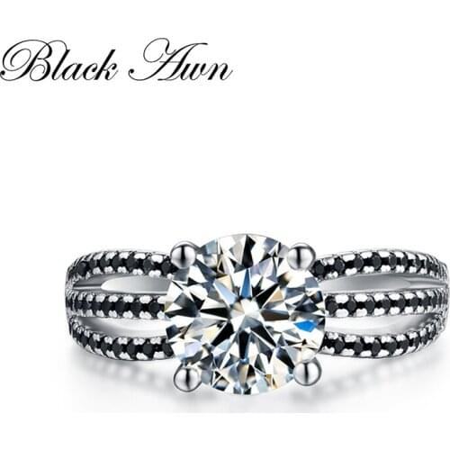 Anillos Mujer Neo-Gothic 925 Sterling Silver Jewelry Trendy Wedding Rings for Women Engagement Ring Bague Femme Bijoux C095