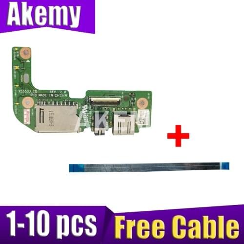 1-10 pcs New Original Akemy For ASUS X555 X555U X555UJ_IO USB AUDIO CARD READER BOARD With Cable REV:2.0 MB 100%Tested Fast Ship