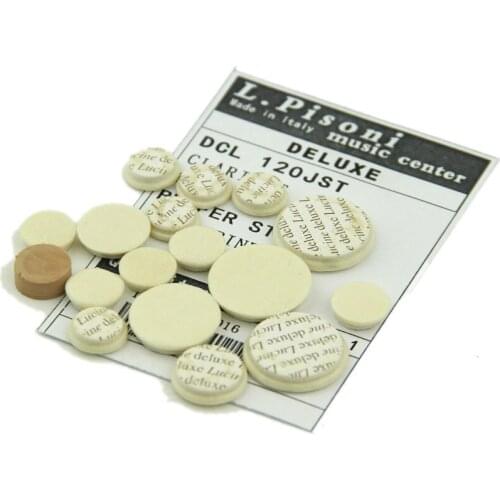 10 set New clarinet pads leather great material color White sheepskin Clarinet Leather pads great material Various size